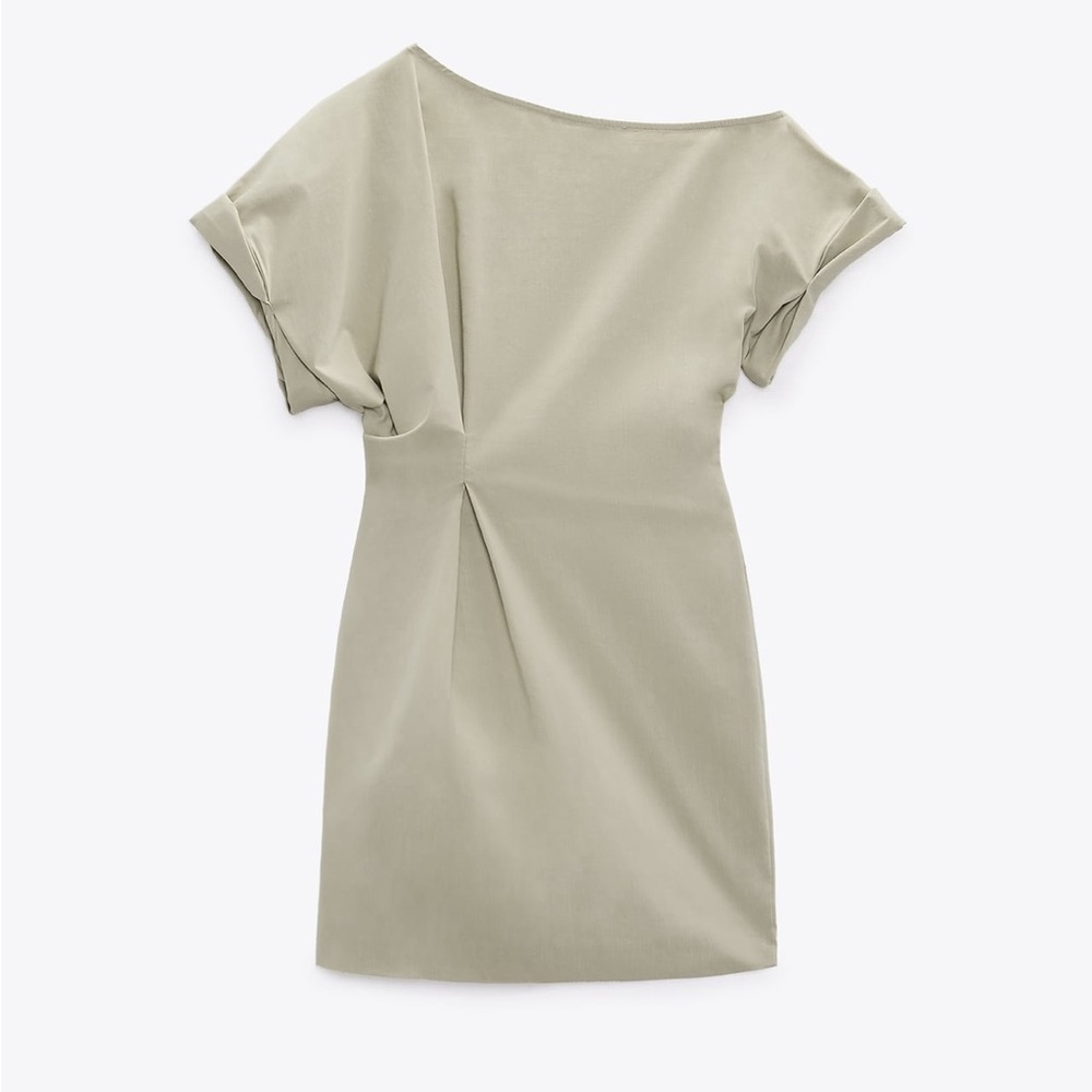 Zara pleated asymmetrical dress